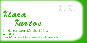 klara kurtos business card